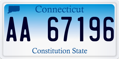 CT license plate AA67196