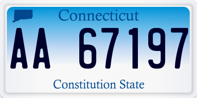 CT license plate AA67197