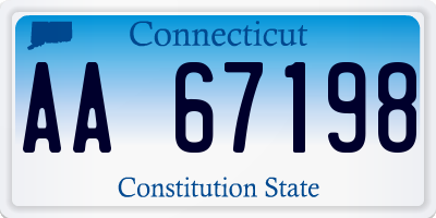 CT license plate AA67198