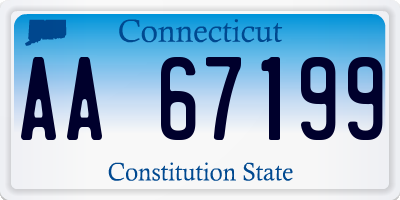 CT license plate AA67199