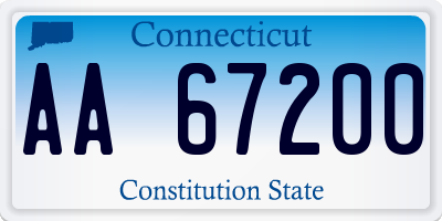 CT license plate AA67200