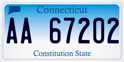 CT license plate AA67202