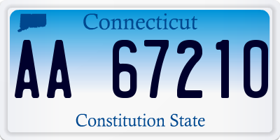 CT license plate AA67210