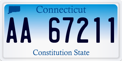 CT license plate AA67211