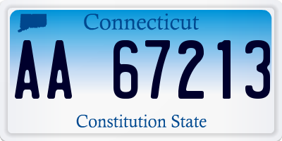 CT license plate AA67213