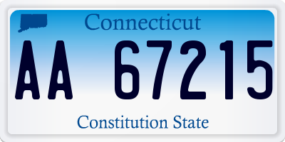 CT license plate AA67215