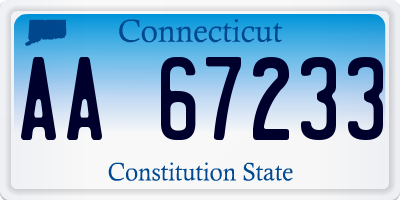 CT license plate AA67233