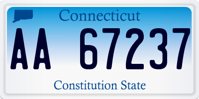CT license plate AA67237