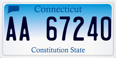 CT license plate AA67240