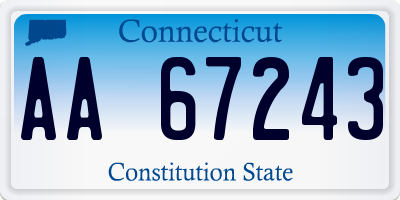 CT license plate AA67243