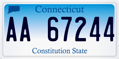 CT license plate AA67244