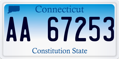 CT license plate AA67253