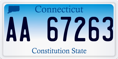 CT license plate AA67263