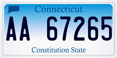 CT license plate AA67265