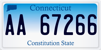 CT license plate AA67266