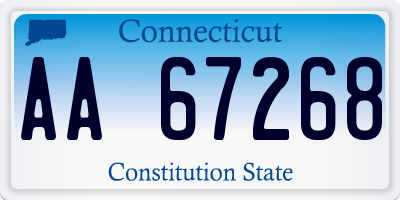 CT license plate AA67268