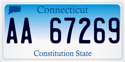 CT license plate AA67269