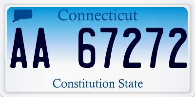 CT license plate AA67272