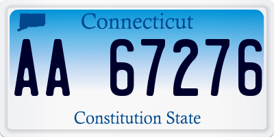 CT license plate AA67276