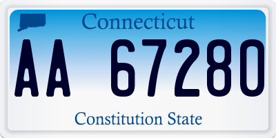 CT license plate AA67280