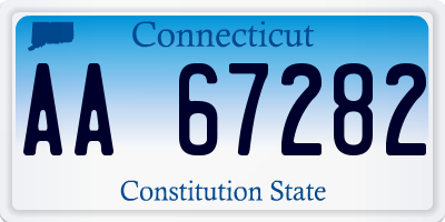 CT license plate AA67282