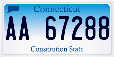 CT license plate AA67288