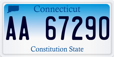 CT license plate AA67290