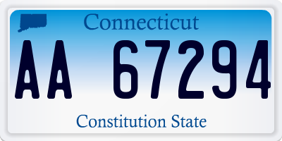 CT license plate AA67294