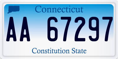 CT license plate AA67297