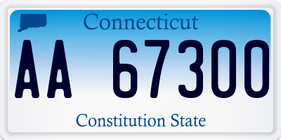 CT license plate AA67300