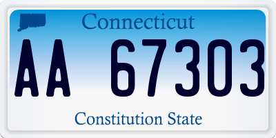 CT license plate AA67303