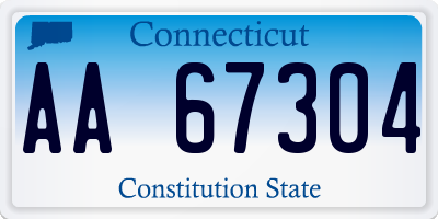 CT license plate AA67304