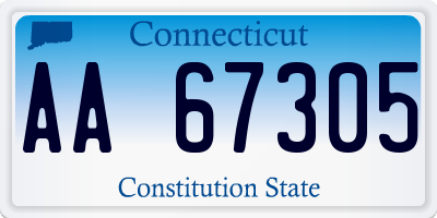 CT license plate AA67305