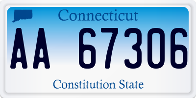 CT license plate AA67306