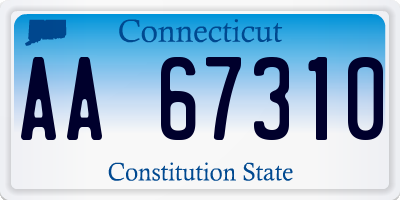 CT license plate AA67310