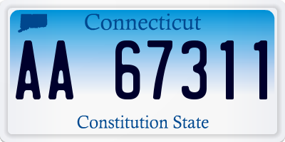 CT license plate AA67311