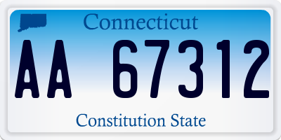 CT license plate AA67312