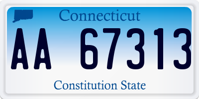 CT license plate AA67313
