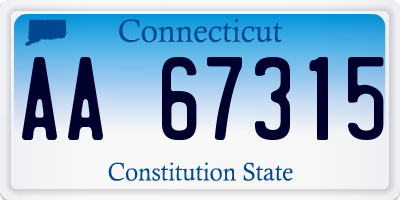 CT license plate AA67315