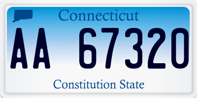 CT license plate AA67320