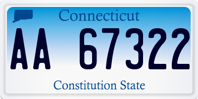 CT license plate AA67322