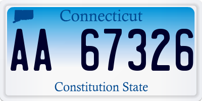 CT license plate AA67326