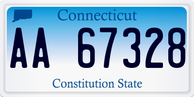 CT license plate AA67328