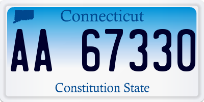 CT license plate AA67330