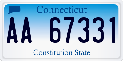 CT license plate AA67331