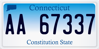 CT license plate AA67337