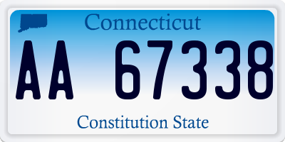 CT license plate AA67338