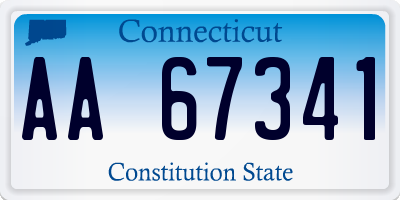 CT license plate AA67341