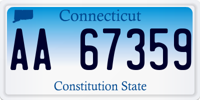 CT license plate AA67359