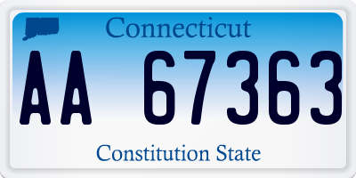 CT license plate AA67363